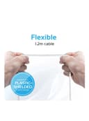 وصلة شحن متعددة المنافذ Lightning و Micro USB و USB-C أبيض | Unilink-Trio Cable 3 in 1 Triple Head Data and Charge Cable