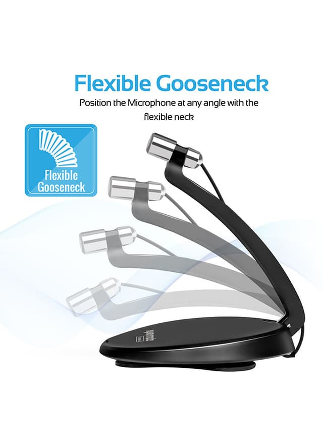 مايكرفون سلكي مع قاعدة Desktop Microphones, Lavalier microphone - promate