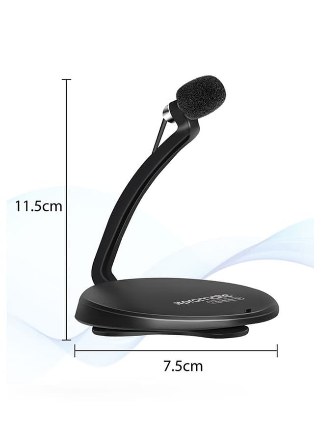 مايكرفون سلكي مع قاعدة Desktop Microphones, Lavalier microphone - promate