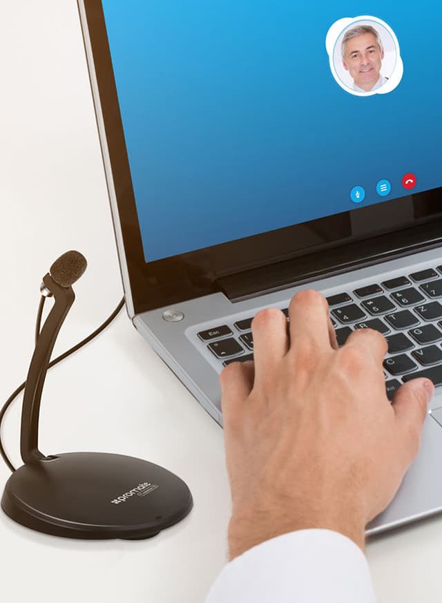 مايكرفون سلكي مع قاعدة Desktop Microphones, Lavalier microphone - promate