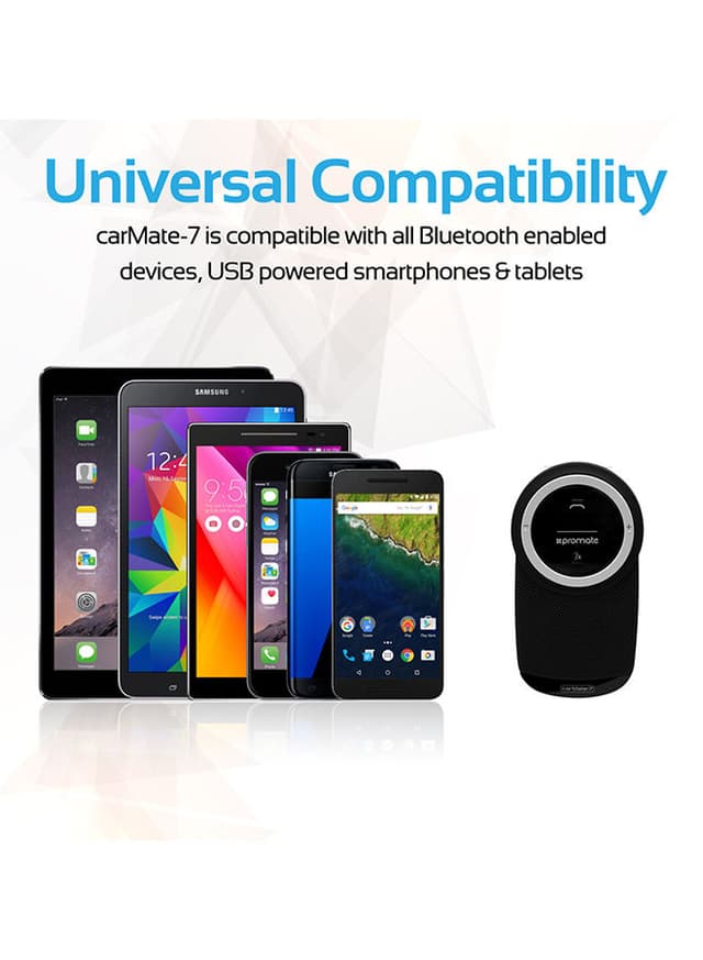 سبيكر بلوتوث 1000mAh للسيارة Bluetooth Car Kit In-car Speakerphone With Voice Command - Promate