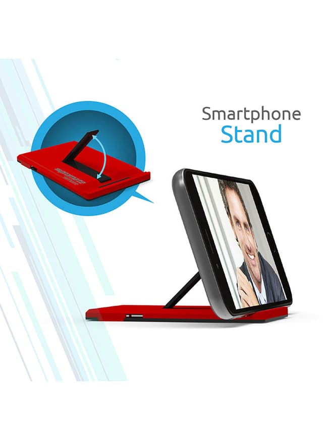 حامل بطاقة SIM سيم 4 في 1 أسود و أحمر Promate - Card Storage Kit, Multifunction 4-In-1 Card Holder with 4 Sim Card Holder