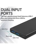 promate 10000 mAh Fast Charging Dual USB Power Bank green