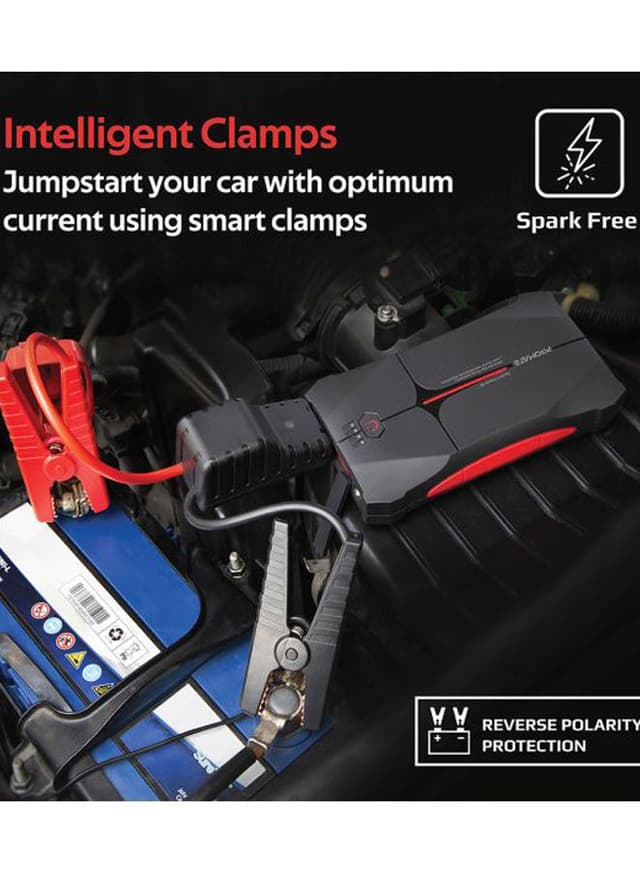 بطارية إحتياطية للسيارة 10000mAh أسود Car Jump Starter Power Bank - Promate