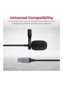 مايك سلكي Type- C بطول 1.5 متر أسود | USB Type- C Lavalier Microphone