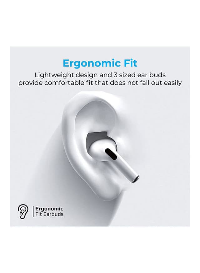 سماعات لاسلكية أبيض | Promate Harmoni True Wireless Earbuds