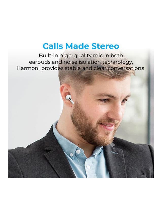 سماعات لاسلكية أبيض | Promate Harmoni True Wireless Earbuds