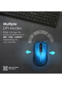 promate 2.4G Portable Optical Tracking Mouse with Mini USB Receiver, 800/1200/1600 DPI Switch, 10m Working Range and 6 Programmable Buttons Blue