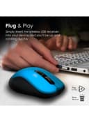 promate 2.4G Portable Optical Tracking Mouse with Mini USB Receiver, 800/1200/1600 DPI Switch, 10m Working Range and 6 Programmable Buttons Blue