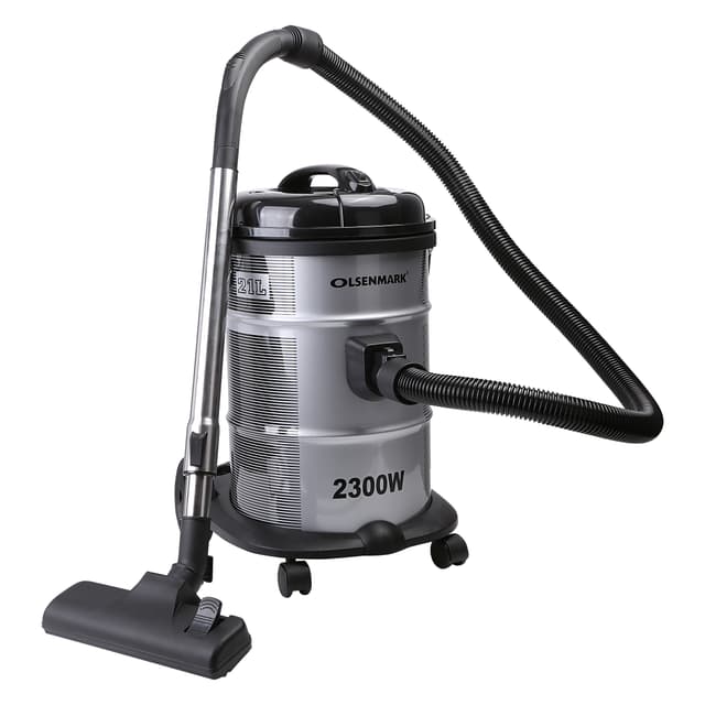 Olsenmark Drum Vacuum Cleaner, 2400W - Air Flow Control On Handle - Blow Function - Dust Full Indicator