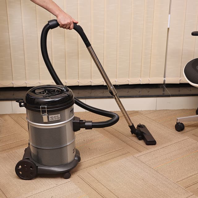 Olsenmark Drum Vacuum Cleaner, 2400W - Air Flow Control On Handle - Blow Function - Dust Full Indicator