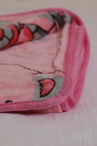 بطانية اطفال طبقتين PARRY LIFE 2 Ply Super Soft Flannel Light Pink Teddy Baby Blanket