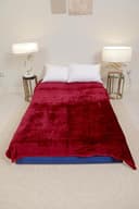 PARA JOHN Acasa Maroon Silky Soft Flannel Fleece Blanket 200X240