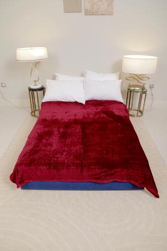 PARA JOHN Acasa Maroon Silky Soft Flannel Fleece Blanket 200X240
