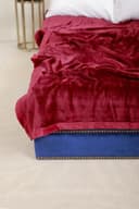 PARA JOHN Acasa Maroon Silky Soft Flannel Fleece Blanket 200X240