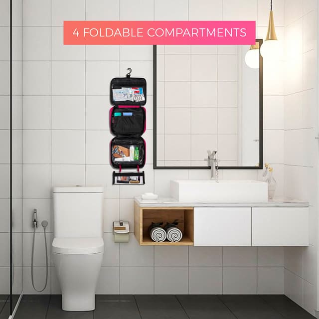 شنطة يد متعددة الإستخدامات بسعة 25 ليتر لون فوشيا TOILETRY KIT 25L - PARA JOHN