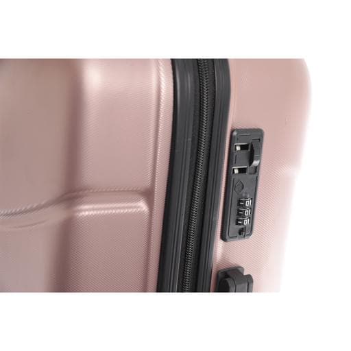 طقم حقائب سفر 3 حقائب مادة ABS بعجلات دوارة (20 ، 24 ، 28) بوصة ذهبي وردي PARA JOHN - Hardside 3 Pcs Trolley Luggage Set, Rosegold