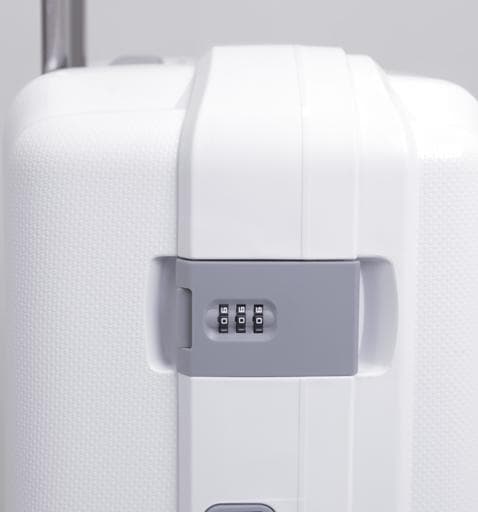 طقم حقائب سفر 3 حقائب مادة البولي كربونات بعجلات دوارة (20 ، 24 ، 28) بوصة أبيض PARA JOHN - Campio 3 Pcs Trolley Luggage Set, White