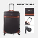 PARA JOHN 4 Pcs Travel Luggage Suitcase Trolley Set - Trolley Bag, Carry On Hand Cabin Luggage Bag – PVC Leather Cabin Trolley Bag – Cabin size suitcase for Business Travellers - (16’’ 20’’