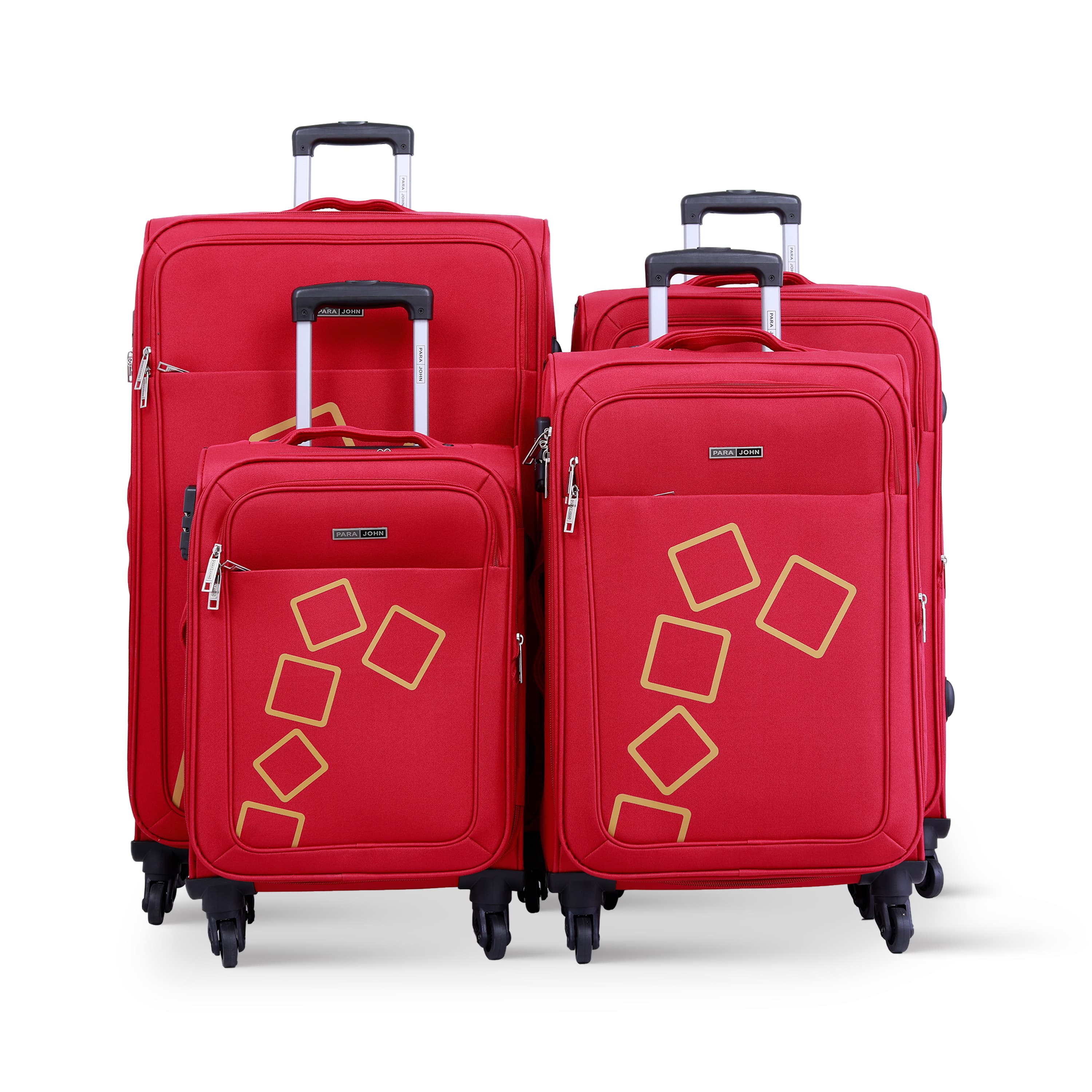 PARA JOHN Travel Luggage Suitcase Set of 4 - Trolley Bag, Carry On Hand Cabin Luggage Bag – Lightweight Travel Bags with 360° Durable 4 Spinner Wheels - Hard Shell Luggage Spinner (20’’, 24’