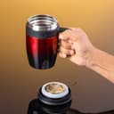 Royalford Vacuum Mug, Double Wall Stainless Steel, RF10181 - 450ml/15.2oz, SS 304 Inner Pot, Compact Lid for Travel, Portable & Leak-Resistant, Preserves Flavour & Freshness