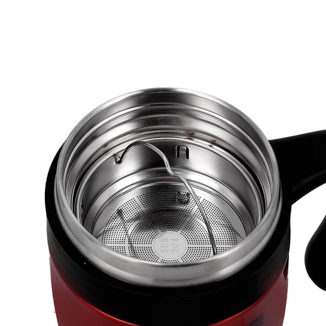 Royalford Vacuum Mug, Double Wall Stainless Steel, RF10181 - 450ml/15.2oz, SS 304 Inner Pot, Compact Lid for Travel, Portable & Leak-Resistant, Preserves Flavour & Freshness