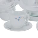 Royalford 50 Pcs Opalware Dinner Set, RF10202 | Assorted Design | Lightweight, Beautiful Design Opal Dishes Sets Service for 6