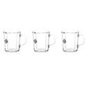 Royalford 3 Pcs Glass Mug Set With Handle, 235ml/8oz, RF10290 | Premium Quality Glassware | Lead-Free | Dishwasher Safe | Perfect For Latte, Cappuccino, Hot Chocolate, Tea And Juice