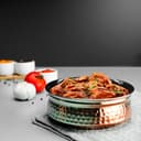 Royalford Cooper Steel Serving Handi, RF10391 | Copper Stainless Steel Hammered Handi | Indian Serving Bowl | Indian Dishes Serve ware for Vegetable and Curries