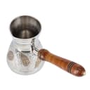 ركوة قهوة ( 4.5 بوصة ) - فضي Royalford - Dual Tone Coffee Warmer, Brass and Wood