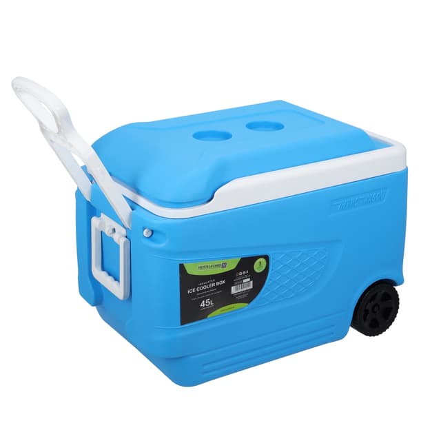 Royalford Insulated Ice Cooler Box, 45L, RF10482 | Portable Cooler Box | 3 Layer PP-PU-HDPE | Premium Quality Polymer | Thermal Insulation | Large High Performance Cooler Box