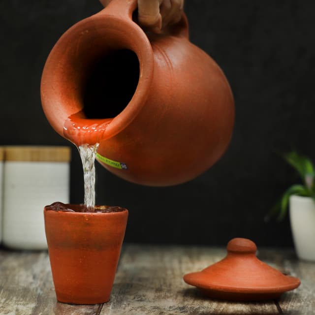 جرة ماء فخار ( جرة فخار  ) 1.5 لتر - بني Royalford -  Jug, Handmade Clay Serveware
