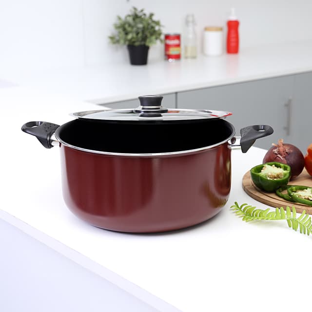 قدر كبير خزفي 28 سم من رويال فورد Royalford Non-Stick Casserole With Lid
