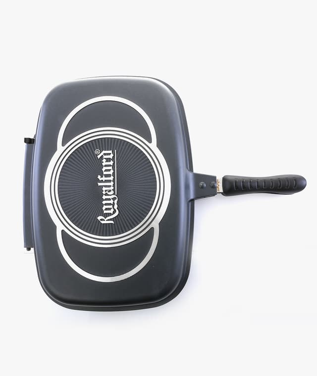 مقلاة شواء مزدوجة وجهين حجم 40 سم من رويال فورد Royalford Non-Stick Double Grill Pan 40 Cm