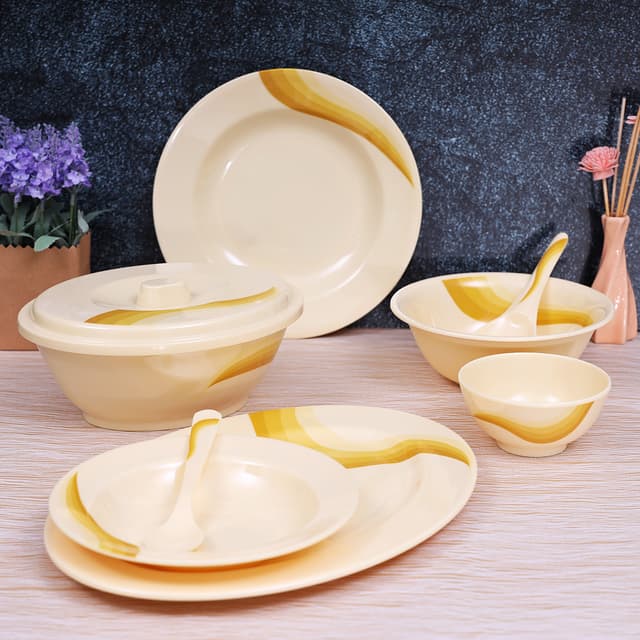 Royalford Melamine Ware Dinner Set, 40 Pcs