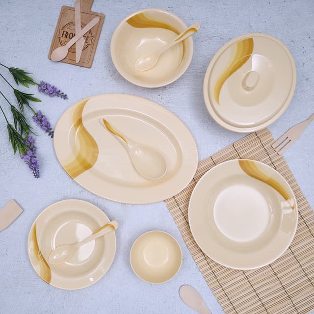 Royalford Melamine Ware Dinner Set, 40 Pcs