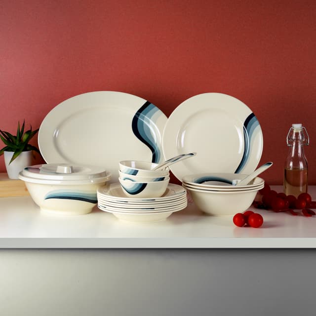 مجموعة أطباق عشاء 40 قطعة مصنوعة من الميلامين من رويال فورد Royalford Melamine Ware Dinner Set 40 Pcs