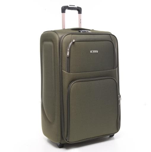 شنطة سفر (حقيبة سفر) عدد 3 - أخضر زيتي  PARA JOHN Abraj Soft Trolley Luggage Bags Set