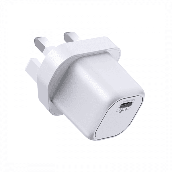 WiWU GAN FAST CHARGER UK 30W TYPE-C POWER ADAPTER - WHITE