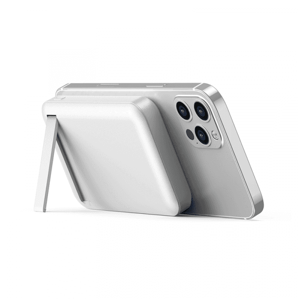 باور بانك 10000 ملي أمبير مغناطيسي أبيض WIWU - SNAP CUBE MAGNETIC WIRELESS CHARGING 10000 MAH POWER BANK - WHITE