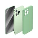 كفر ايفون ( مع شاشة حماية ) - اخضر Green - 360 Carsaca Plus Case with Normal HD Glass for iPhone 13 Pro