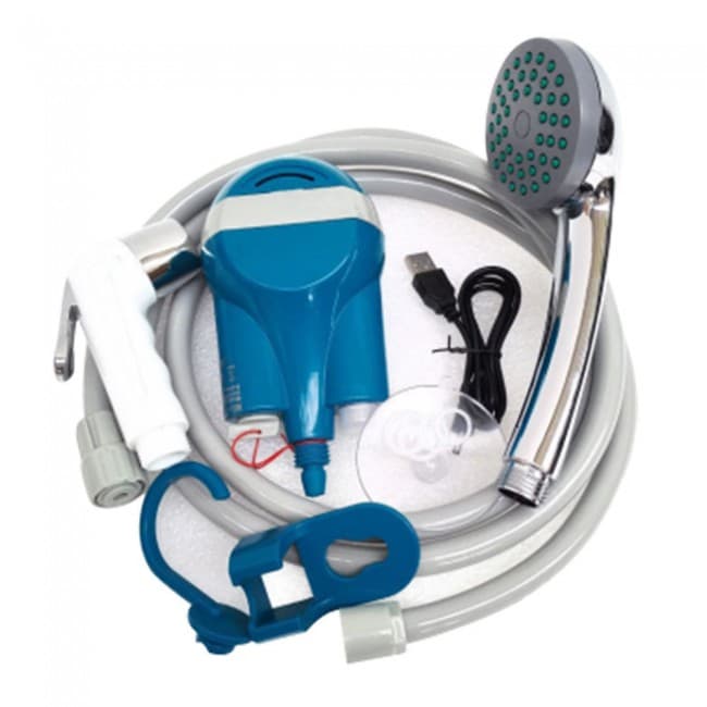 Rechargeable Camping Shower and Bidet Sprayer with Bucket
