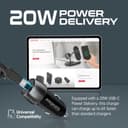 promate 33W Quick Charging Car Charger with Lightning Connector Cable