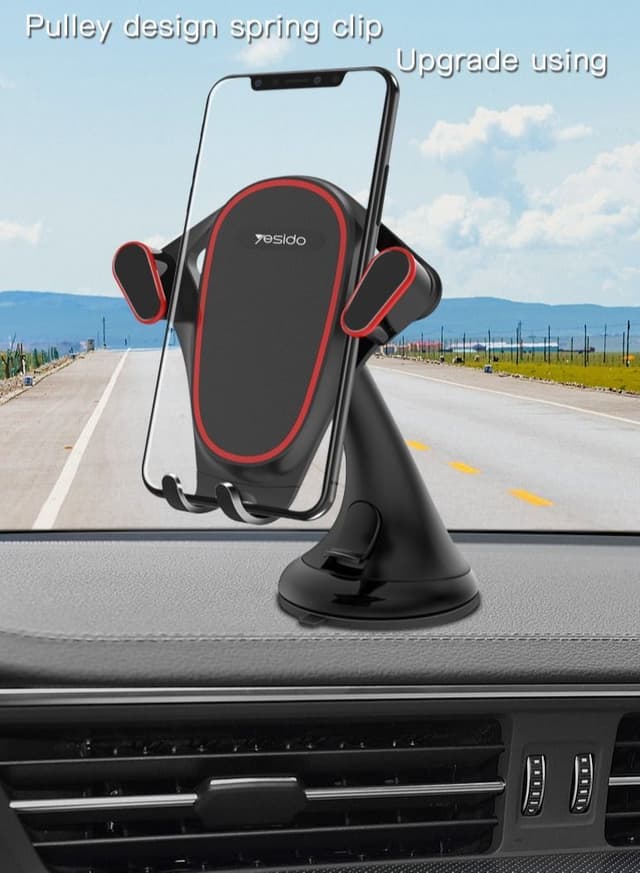 Yesido Mobile Holder for Car/Office - Black