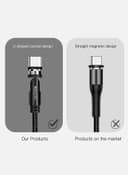 كيبل شحن متعدد المخارج 3في1 Rotating Magnetic 3in1 Cable - Yesido