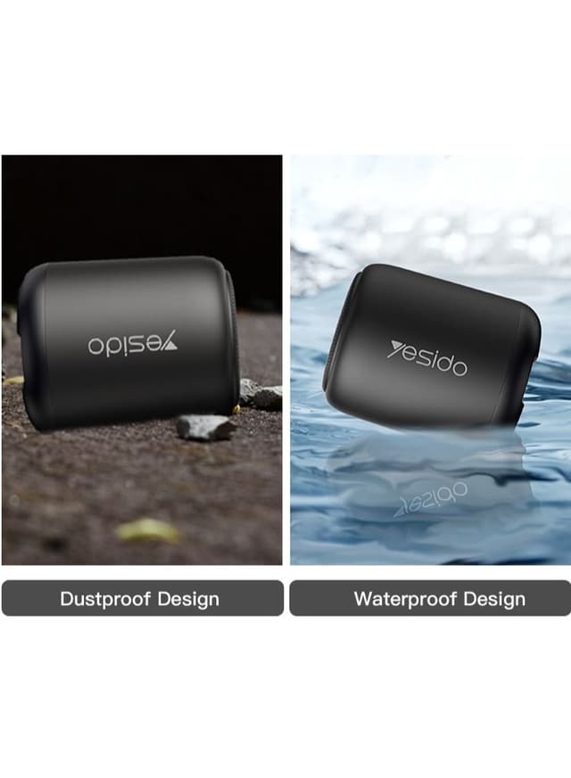 Yesido Wireless Bluetooth Speaker long battery life for Apple Huawei Android Black