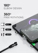 كيبل شحن متعدد المخارج 3في1 Rotating Magnetic 3in1 Cable - Yesido