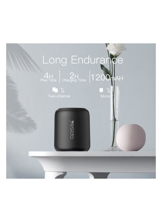 Yesido Wireless Bluetooth Speaker long battery life for Apple Huawei Android Black