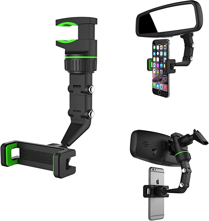 Universal 360° Rotation Flexible Car Rearview Mirror Phone Mount