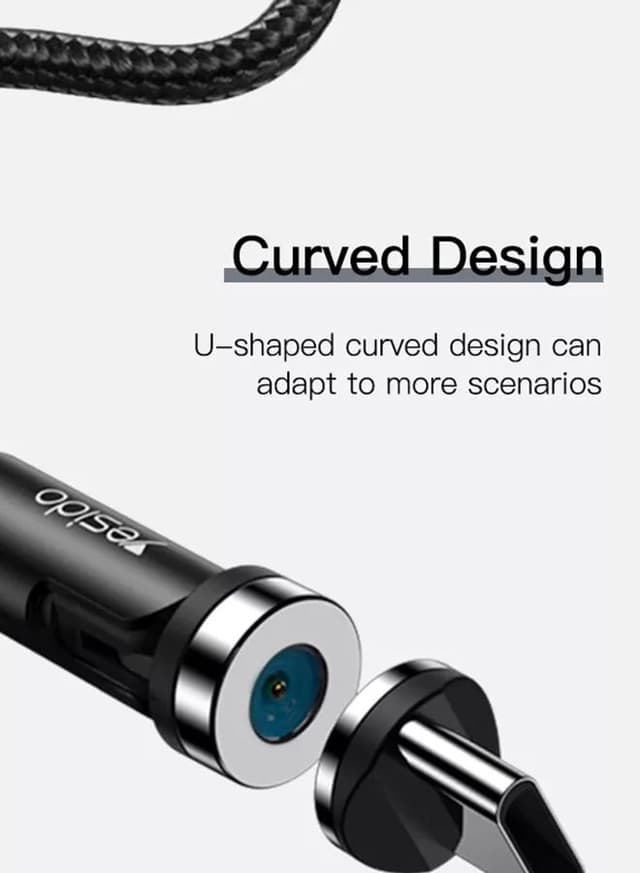 كيبل شحن متعدد المخارج 3في1 Rotating Magnetic 3in1 Cable - Yesido